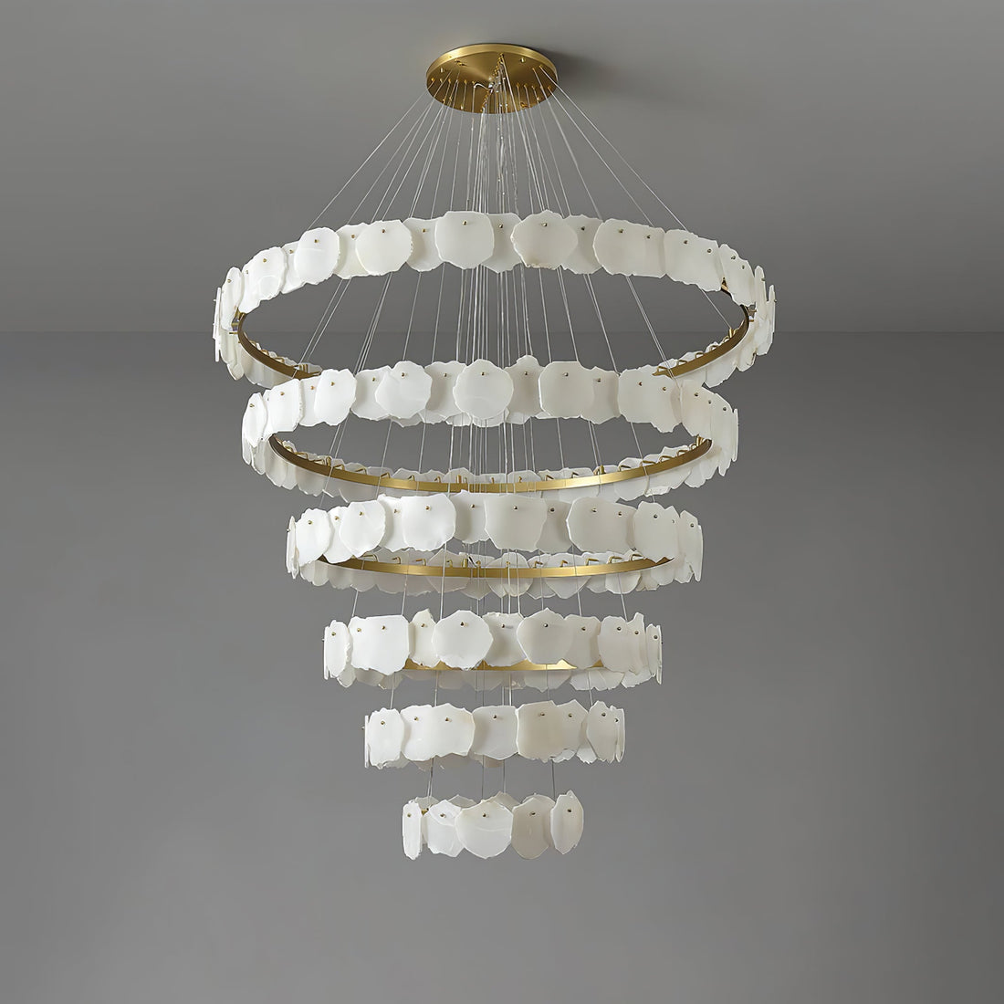 Ecliptica Spiral Alabaster Chandelier