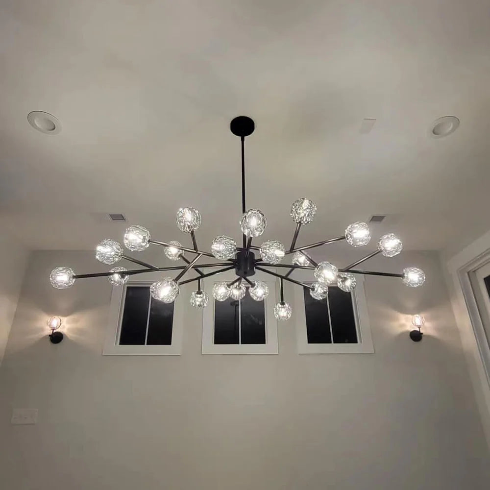 Boule De Crystal Ball Round Chandelier 72"
