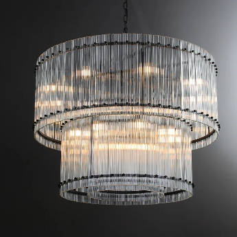 San Marco Two-Tier Round Chandelier  22" 37" 48" 60"