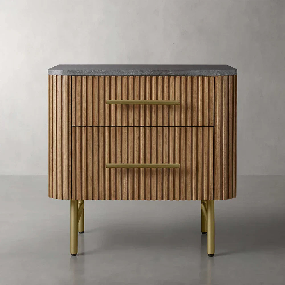 Finn Closed Nightstand in Oak