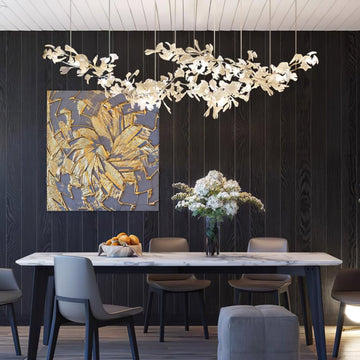 Ginkgo Chandelier with Double Layer Combination