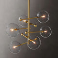 Glass Globe Mobile Six-Arm Chandelier 40