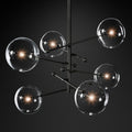 Glass Globe Mobile Six-Arm Chandelier 55