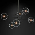 Glass Globe Mobile Six-Arm Chandelier 55