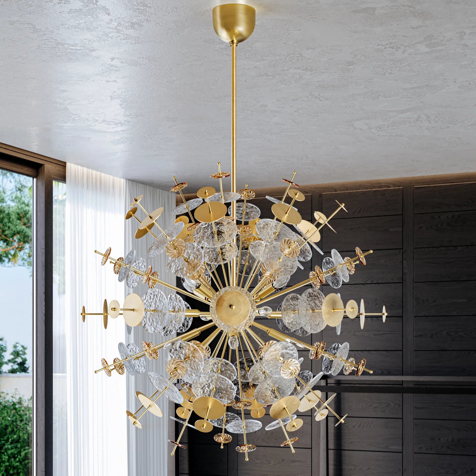 Gleason Clear Functional Design Chandelier