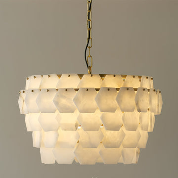 Hexa Cloud  Alabaster Chandelier