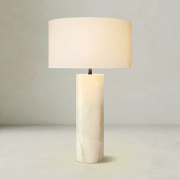Sarezza Stone Cylindrical Table Lamp