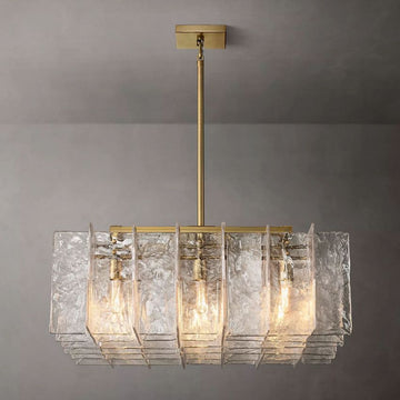 Lattica Square Chandelier 36" 9-Lights