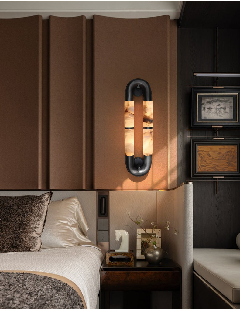 Luma Arc Twin Alabaster Sconce