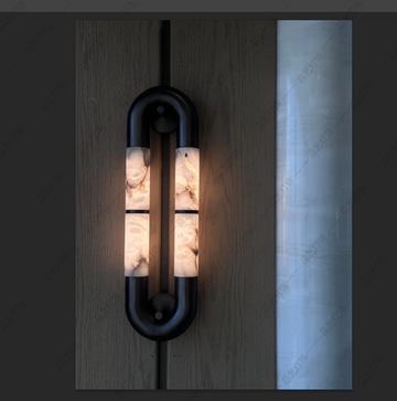 Luma Arc Twin Alabaster Sconce