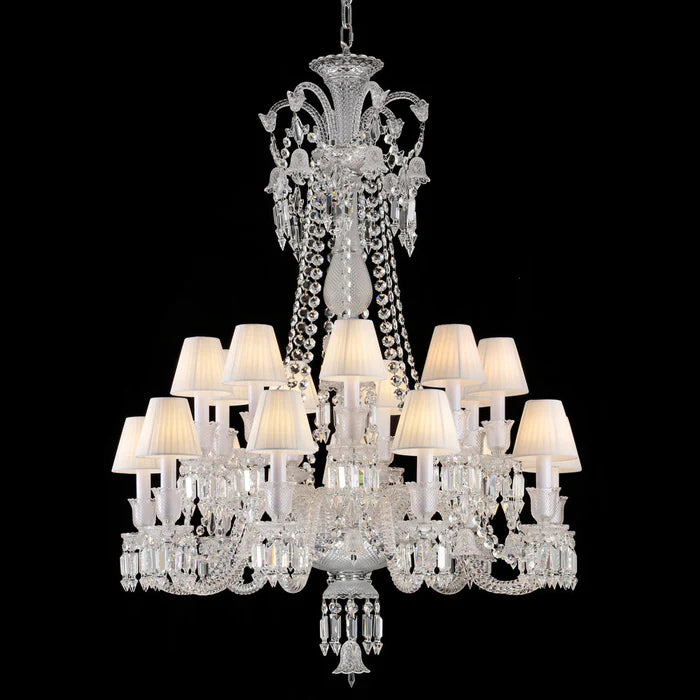 Long Neck Zenith Bacara Crystal Chandelier