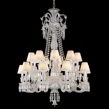 Long Neck Zenith Bacara Crystal Chandelier