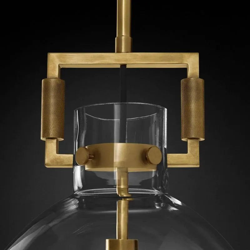 Machinist Glass Cloche Pendant