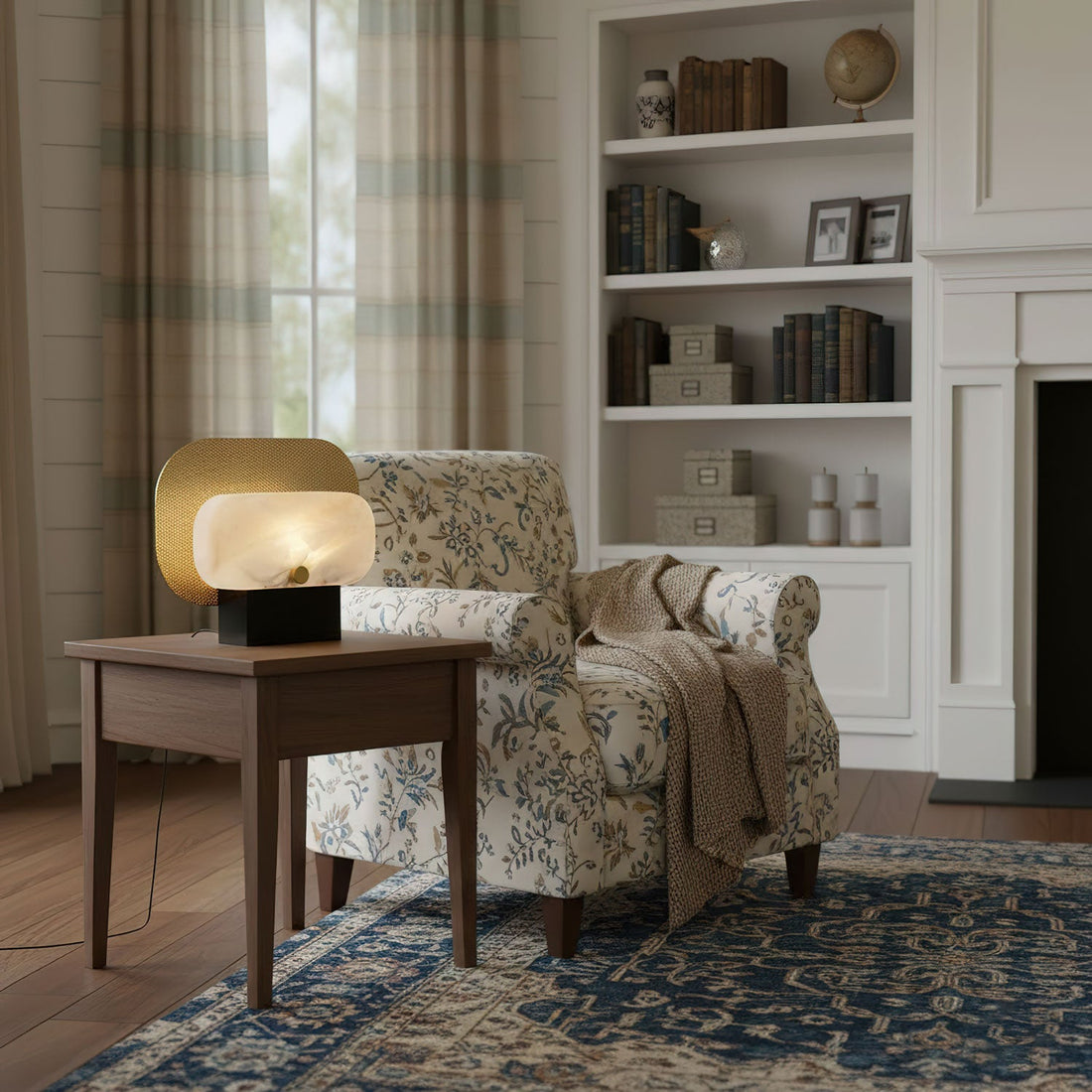 Mosaic Elegance Alabaster Table Lamp