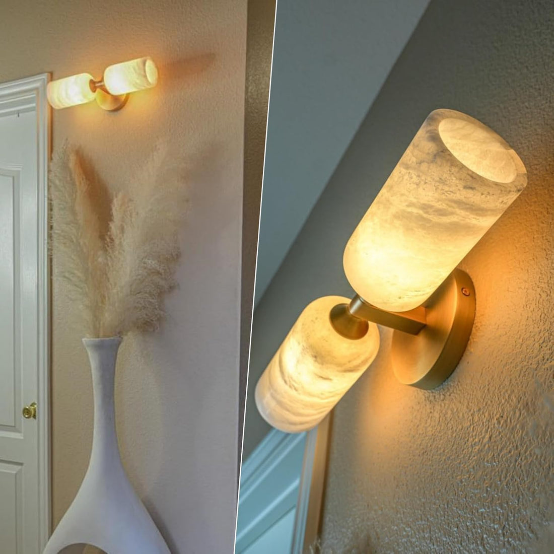 Alabaster 2 Light Wall Sconces - Fast Delivery-1-Luxehomezone