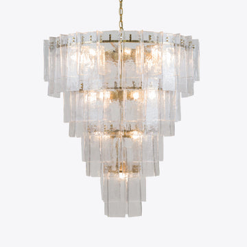Large Clear Berlin Spiral Chandelier