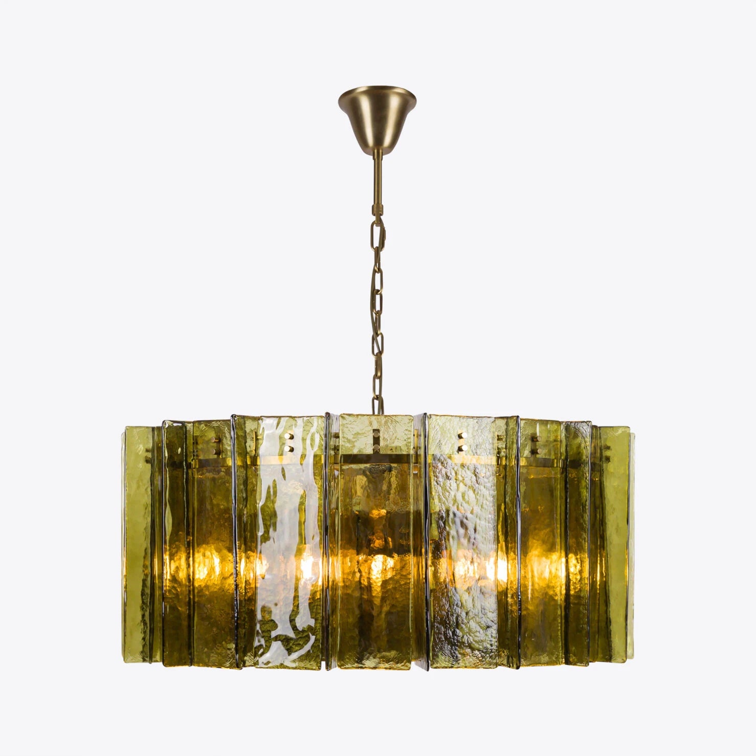 Berlin Chandelier Bottle Green 35" W 47" W