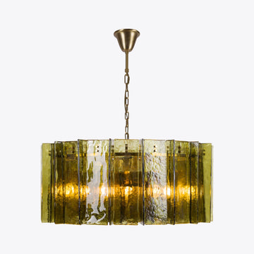 Berlin Chandelier Bottle Green 35" W 47" W