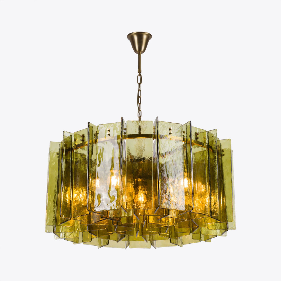 Berlin Chandelier Bottle Green 35" W 47" W