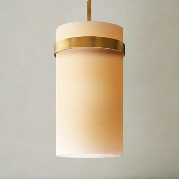 Ravelle Milk Glass Pendant 10"