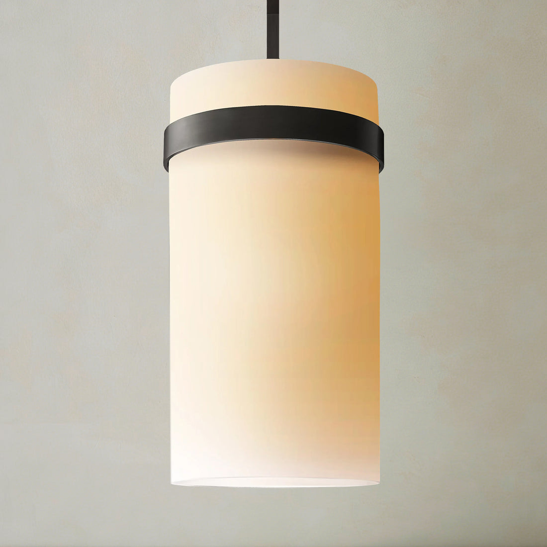 Ravelle Milk Glass Pendant 10"