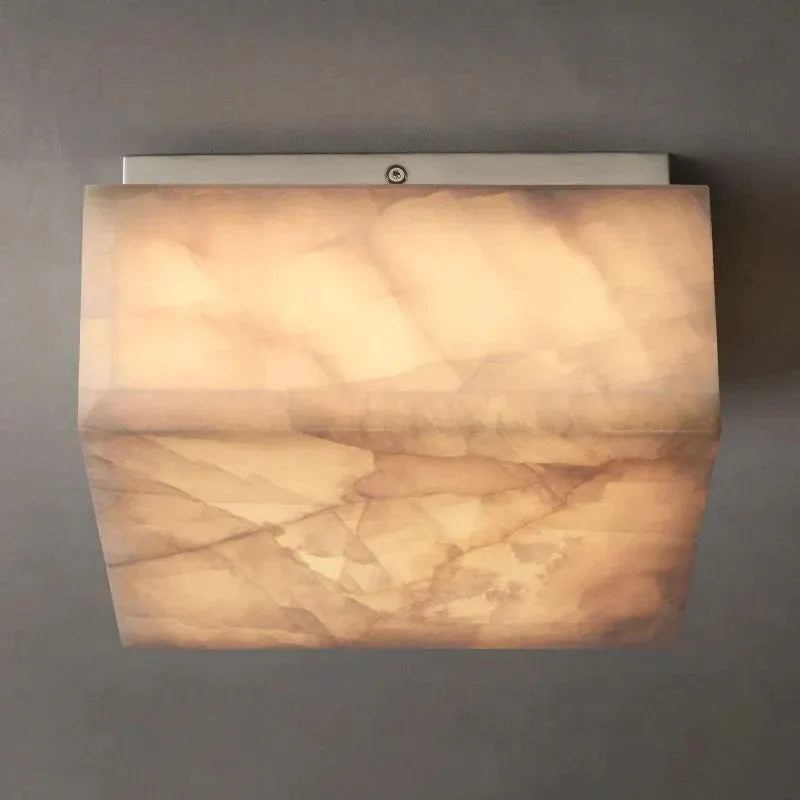 Raines Alabaster Square Flushmount 6'' 10'' 14'' For Bedroom, Bathroom
