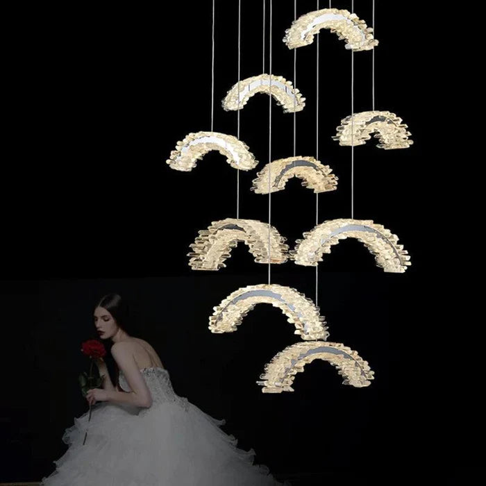 Rose Rock Crystal Chandelier Contemporary Chandelier Office