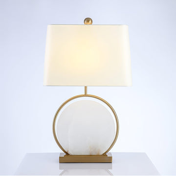 Roma White Alabaster Table Lamp