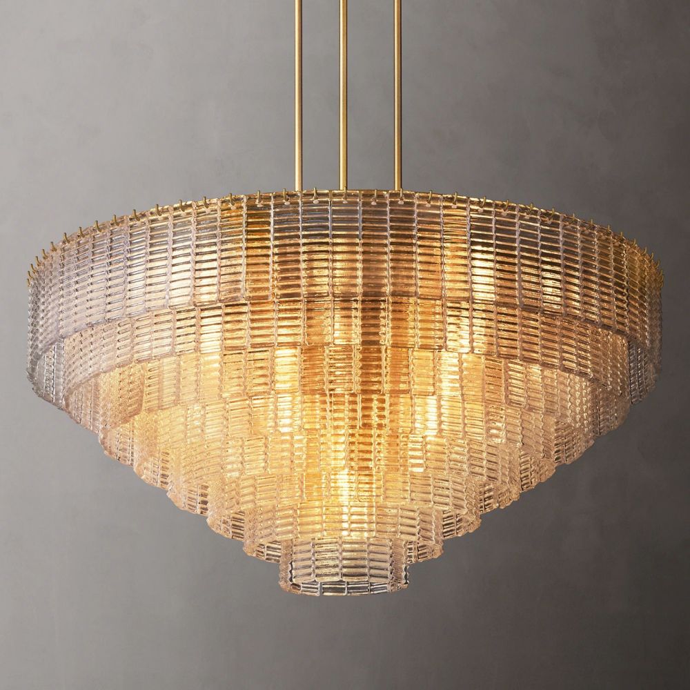 Sarella Glass Round Chandelier 41" 52" 65"