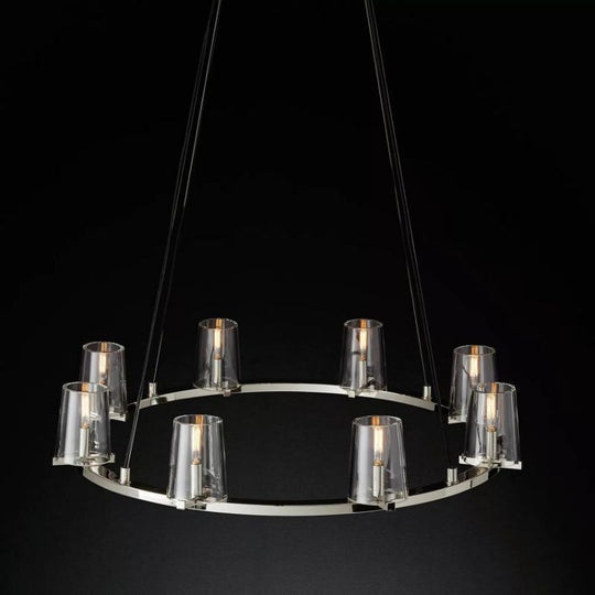 pauillac Clear Glass Round Chandelier 36"
