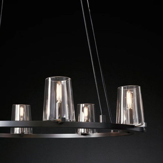 pauillac Clear Glass Round Chandelier 36"