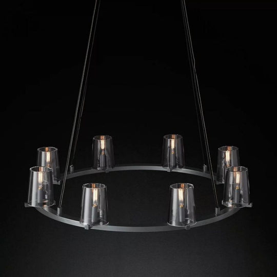 pauillac Clear Glass Round Chandelier 36"