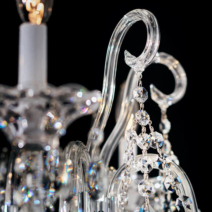 Traditional Crystal S6912 Sterling Linear 12-lt 58" Chandelier