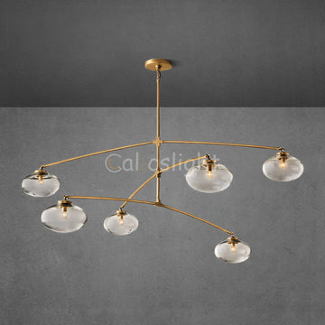 Cabrelle Clear Glass Mobile Round Chandelier 48" 60" 72"
