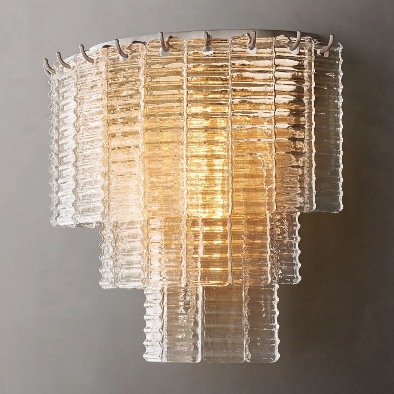 Sarella Clear Smoke Glass Wall Sconce