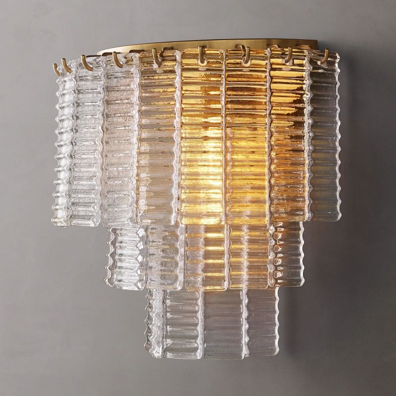 Sarella Clear Smoke Glass Wall Sconce