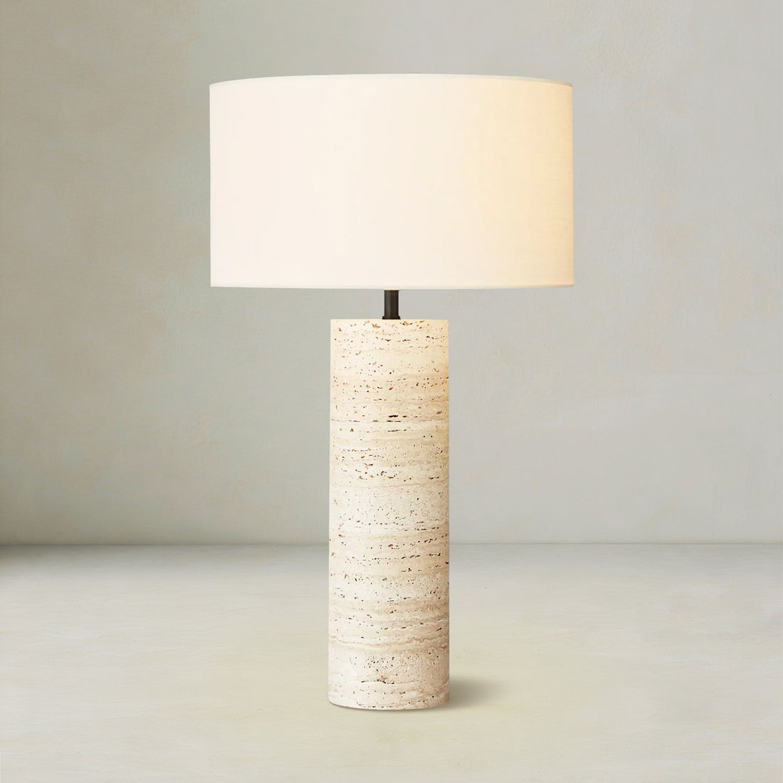 Sarezza Stone Cylindrical Table Lamp