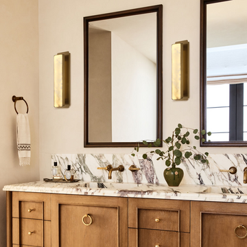 Melange Alabaster Rectangle Wall Sconces 20"