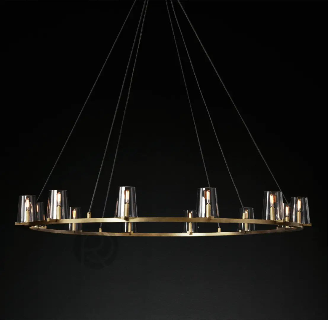 pauillac Clear Glass Round Chandelier 60"