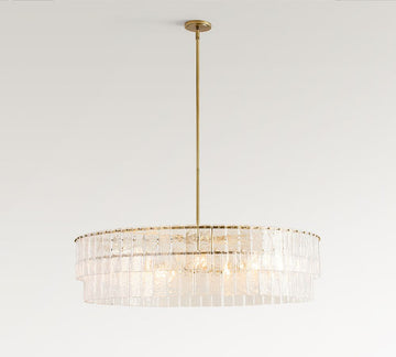 Avalon Cast Glass Round Chandelier 42"