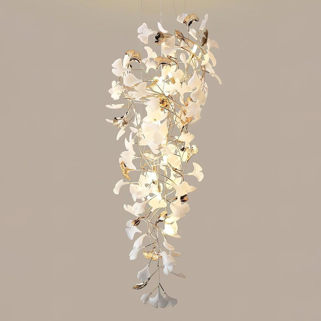 Ginkgo chandelier with Long Branch