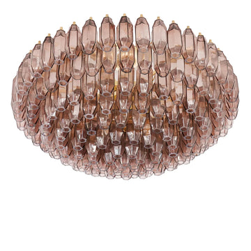 Prismatico Amethyst Glass Ceiling Lamp 35"