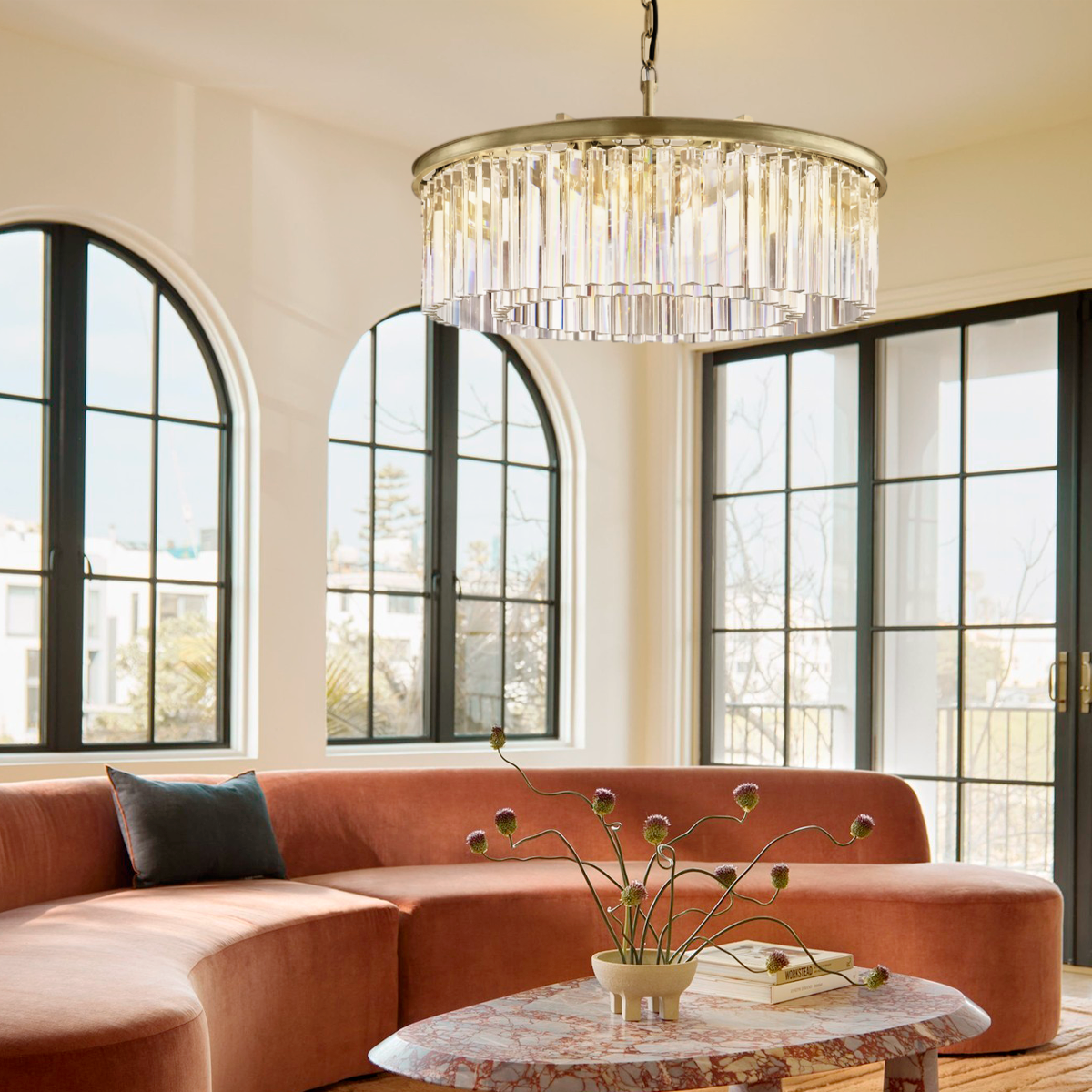 Reis Crystal Round Chandelier 32"