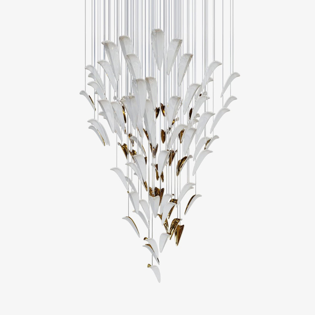 White Feather Art Deco Customize Chandelier