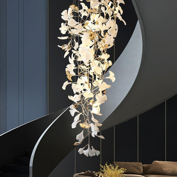 Ginkgo chandelier with Long Branch