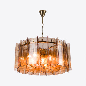 Berlin Chandelier Amber Glass 35" W 47" W