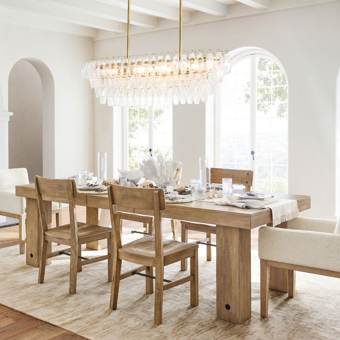 Florence Crystal Linear Chandelier 50"