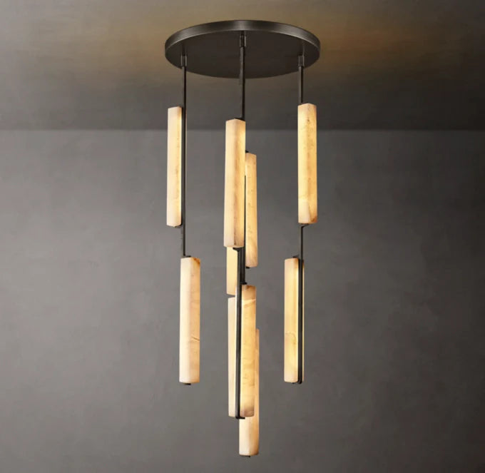 Audubon Alabaster Round Chandelier 24"
