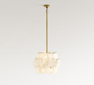 Riviera Glass Disc Pendant 16"