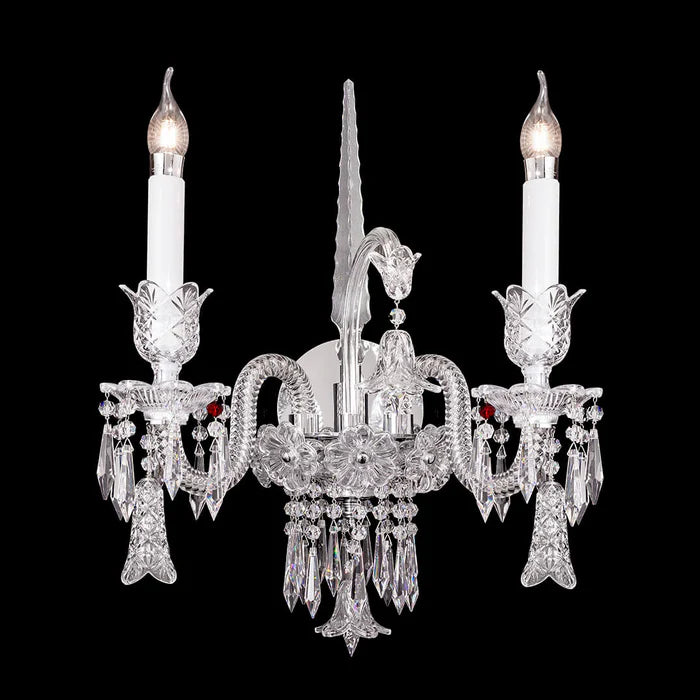 Elegance Candle Bacara Crystal Wall Sconce With Bell